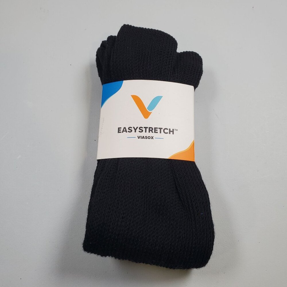Viasox Easy Stretch Compression Socks Women Size M - L NWT Black Bamboo Blend